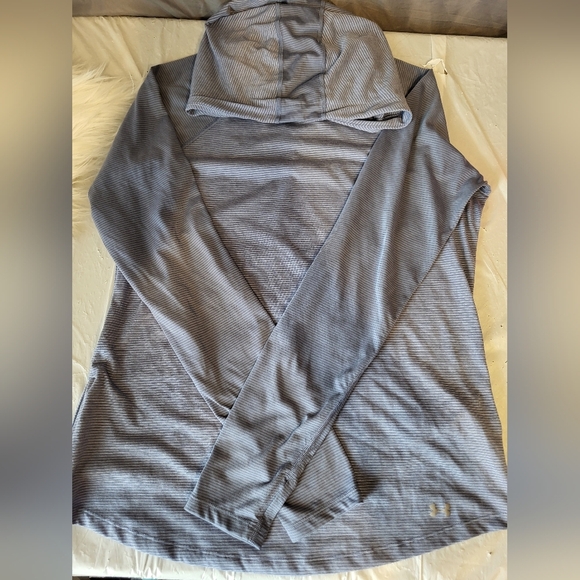 Under Armour Blue Long Sleeve Hoodie,  Size Large - Picture 6 of 6